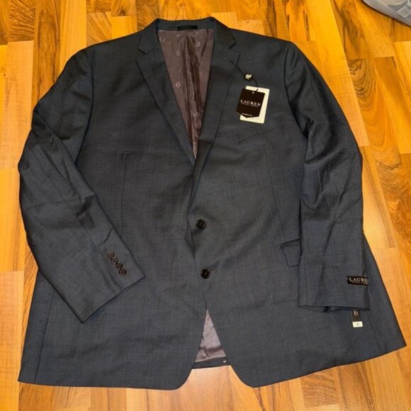 Lauren Ralph Lauren Classic Fit Flex Suit Jacket Charcoal Solid 56 Long career - Picture 1 of 9